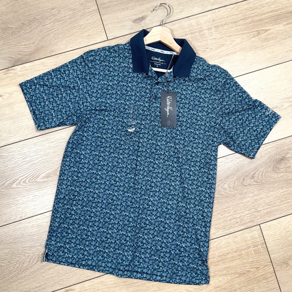 Walter‎ Hagen Performance Polo Golf Floral Print Moisture Wicking Small